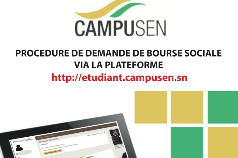 Procédure de demande de bourses sociales via la plateforme campusen