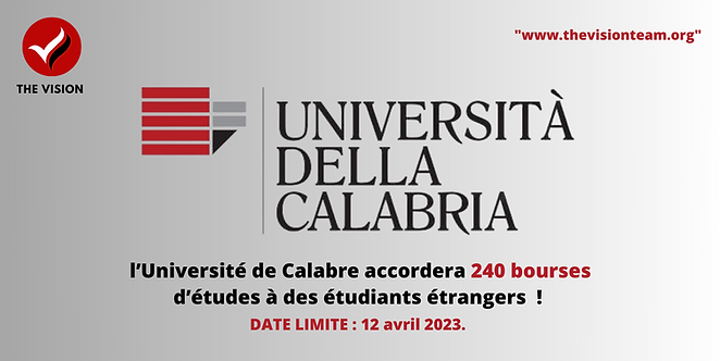 Bourses d’études de l’université de calabre pour les étudiants étrangers